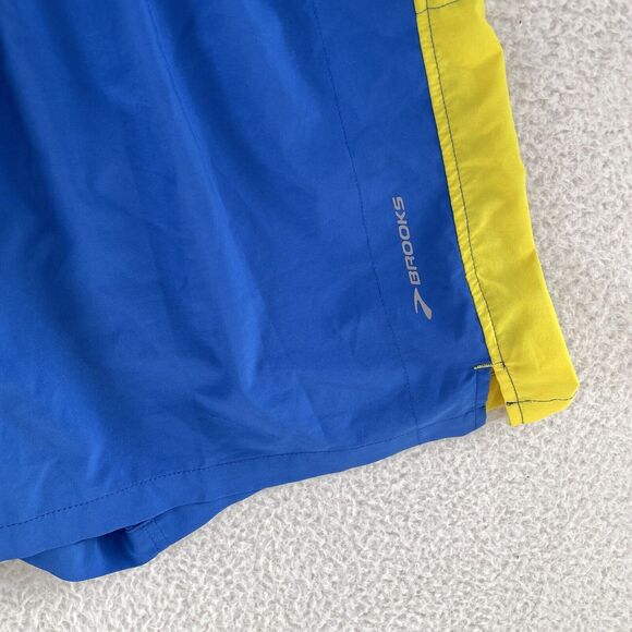 Brooks Equilibrium Shorts Womens Large Blue Running Cycling Back Pocket - Picture 3 of 14